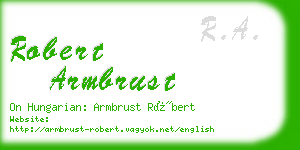 robert armbrust business card